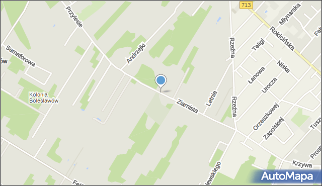 Łódź, Ziarnista, mapa Łodzi