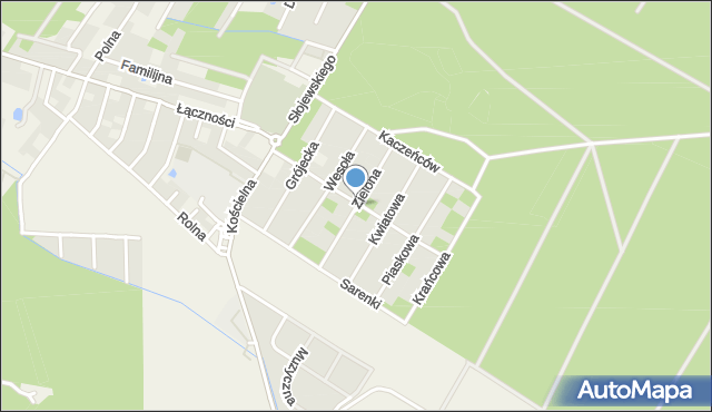 Magdalenka gmina Lesznowola, Zielona, mapa Magdalenka gmina Lesznowola