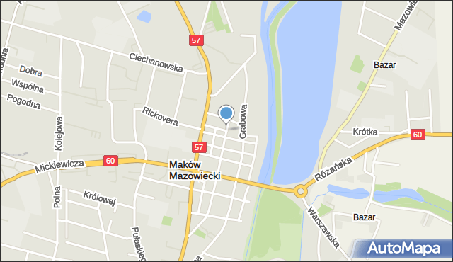 Maków Mazowiecki, Zielony Rynek, mapa Maków Mazowiecki
