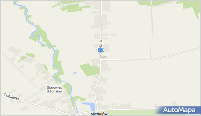 Michalów gmina Sułów, Zielona, mapa Michalów gmina Sułów