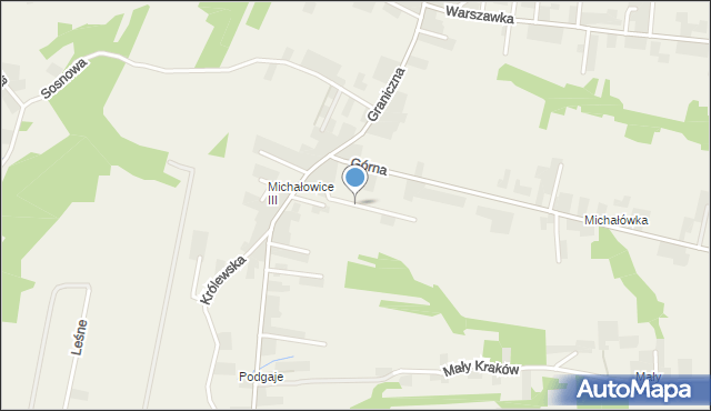 Michałowice powiat krakowski, Zielone Wzgórze, mapa Michałowice powiat krakowski