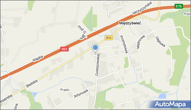 Międzyświeć, Zielona, mapa Międzyświeć