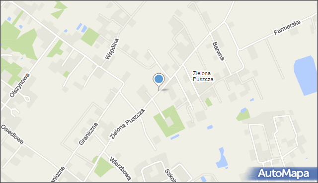 Mierzynek gmina Lubicz, Zielona Puszcza, mapa Mierzynek gmina Lubicz