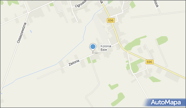 Mokobody, Zielona, mapa Mokobody
