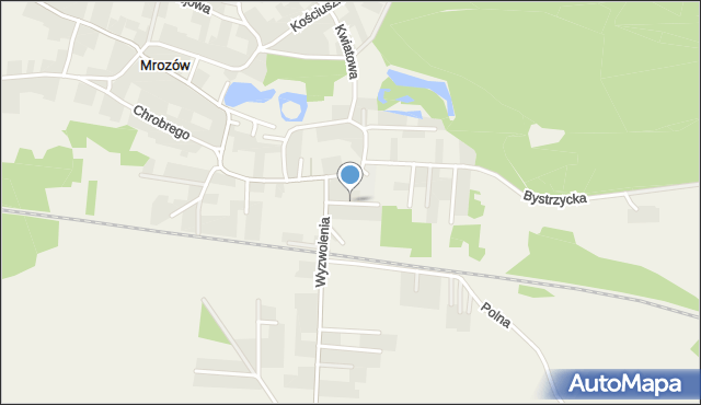 Mrozów, Zimowa, mapa Mrozów