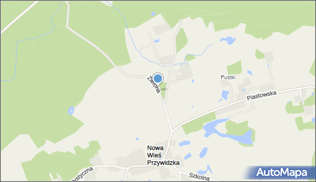 Nowa Wieś Przywidzka, Zielona, mapa Nowa Wieś Przywidzka