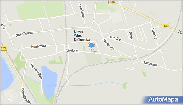 Opole, Zielona, mapa Opola