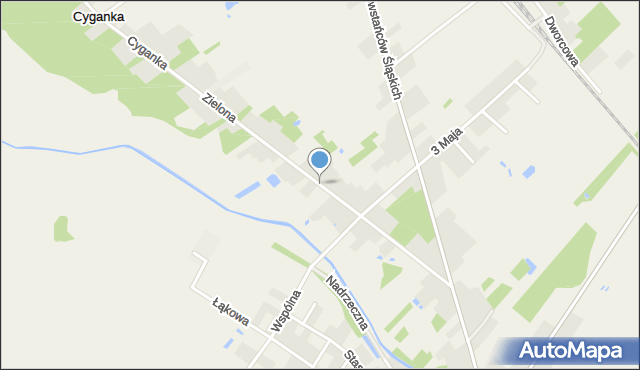 Panki, Zielona, mapa Panki