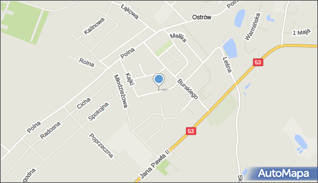 Pasym powiat szczycieński, Zientary Michała, mapa Pasym powiat szczycieński