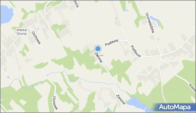 Pielgrzymowice gmina Pawłowice, Zielona, mapa Pielgrzymowice gmina Pawłowice