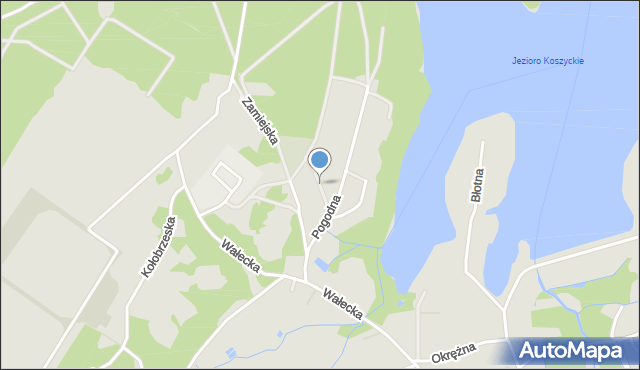 Piła, Zielna, mapa Piły