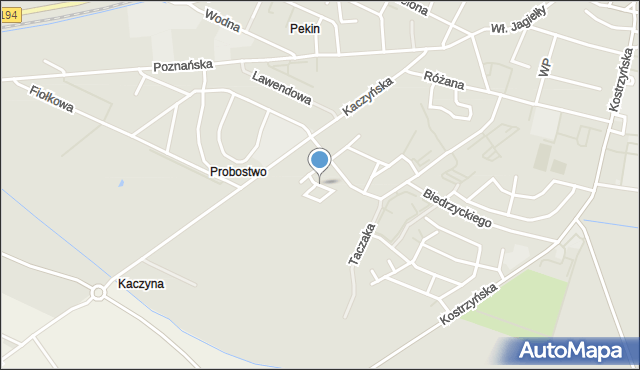 Pobiedziska, Zielińskiego Władysława, mapa Pobiedziska
