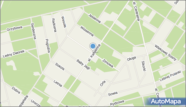 Popowo-Letnisko, Zimowa, mapa Popowo-Letnisko