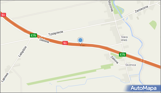 Przeczyce, Zielona, mapa Przeczyce