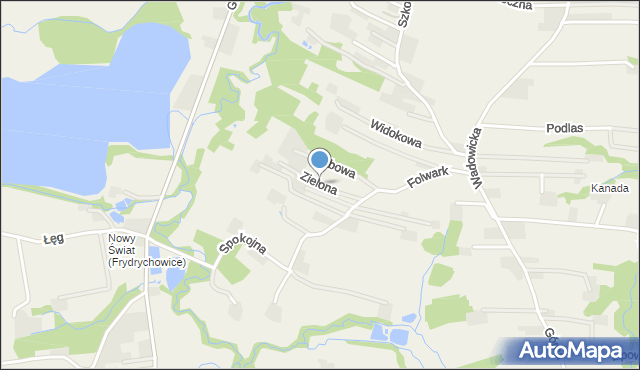 Przybradz, Zielona, mapa Przybradz