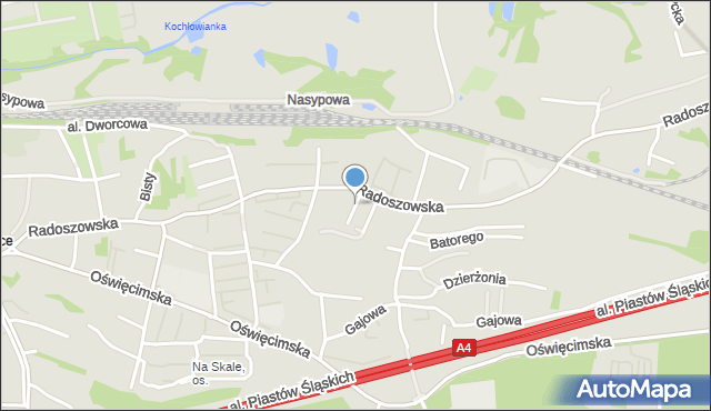Ruda Śląska, Ziemska, mapa Rudy Śląskiej