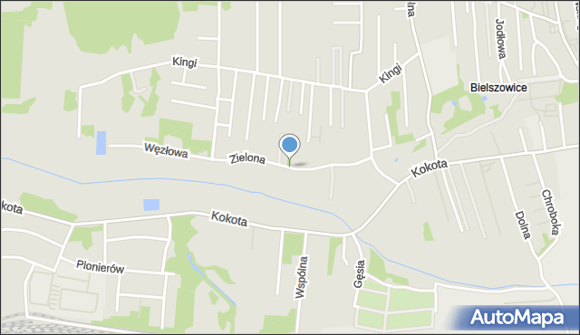 Ruda Śląska, Zielona, mapa Rudy Śląskiej