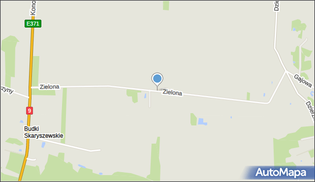 Skaryszew, Zielona, mapa Skaryszew