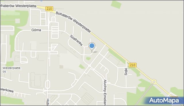 Słupsk, Ziei Jana, ks., mapa Słupska