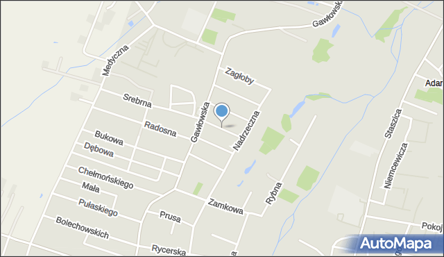 Sochaczew, Zieleńcza, mapa Sochaczew