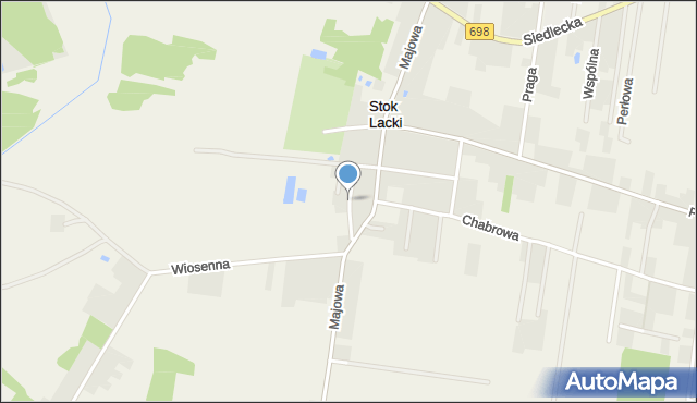 Stok Lacki-Folwark, Zielona, mapa Stok Lacki-Folwark