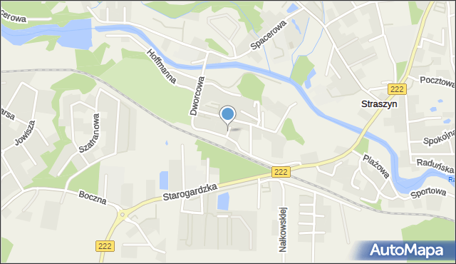 Straszyn, Zielone Wzgórze, mapa Straszyn