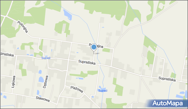 Studzianki gmina Wasilków, Zielona, mapa Studzianki gmina Wasilków