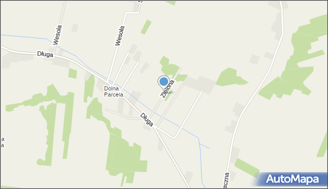 Sucha gmina Trzyciąż, Zielona, mapa Sucha gmina Trzyciąż