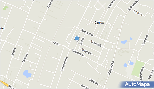 Tychy, Zielona, mapa Tychów