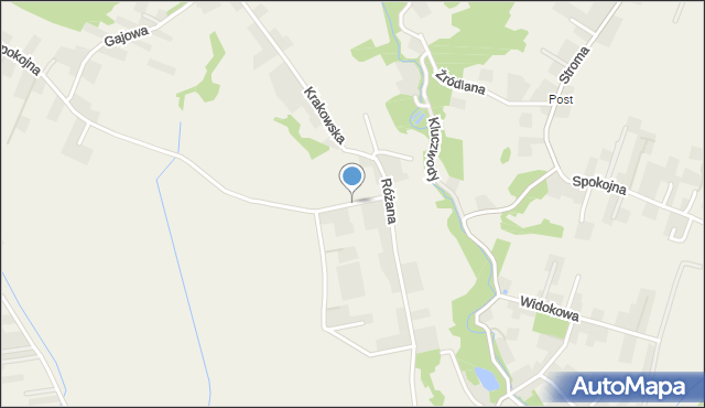 Ujazd gmina Zabierzów, Zielona, mapa Ujazd gmina Zabierzów