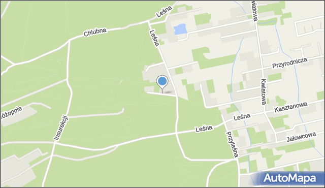 Warszawa, Zielony Zagajnik, mapa Warszawy