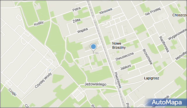 Warszawa, Zielonych Traw, mapa Warszawy