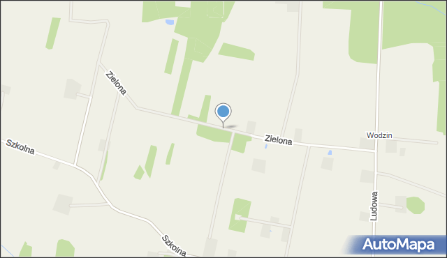 Wodzin Prywatny, Zielona, mapa Wodzin Prywatny