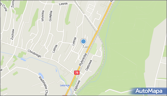 Wodzisław Śląski, Ziemowita, mapa Wodzisławia Śląskiego