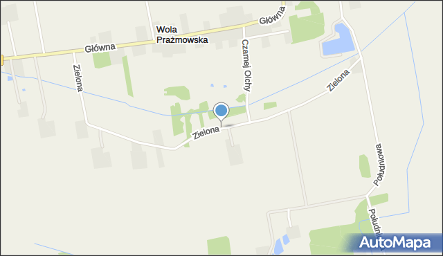 Wola Prażmowska, Zielona, mapa Wola Prażmowska