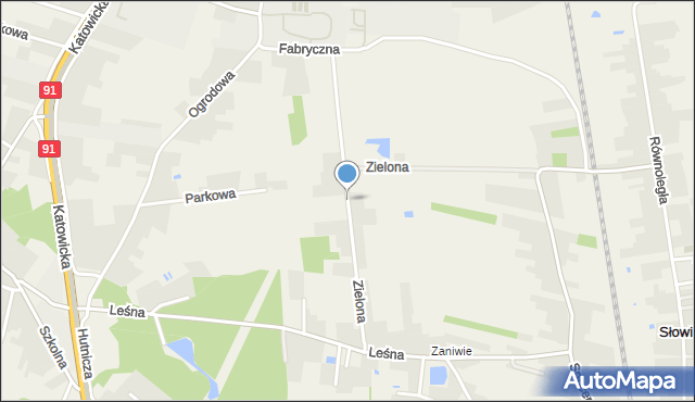 Wrzosowa, Zielona, mapa Wrzosowa
