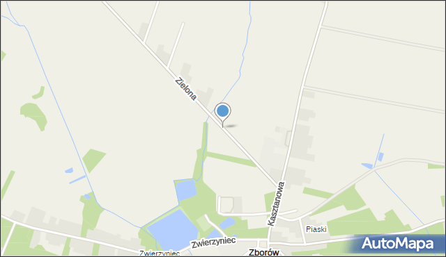 Zborów gmina Solec-Zdrój, Zielona, mapa Zborów gmina Solec-Zdrój