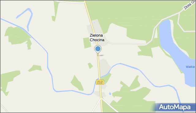 Zielona Chocina, Zielona Chocina, mapa Zielona Chocina