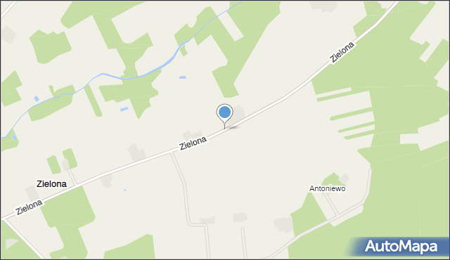 Zielona gmina Ojrzeń, Zielona, mapa Zielona gmina Ojrzeń