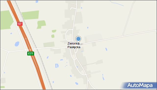 Zielonka Pasłęcka, Zielonka Pasłęcka, mapa Zielonka Pasłęcka