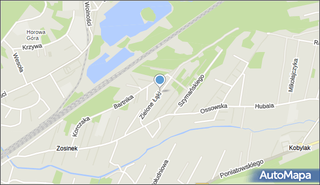 Zielonka powiat wołomiński, Zielone Łąki, mapa Zielonka powiat wołomiński