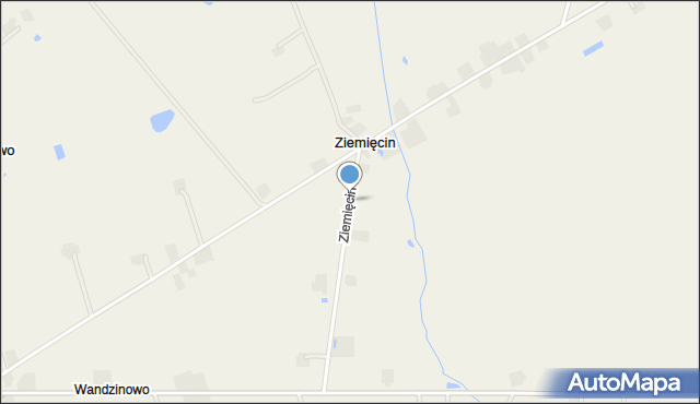 Ziemięcin gmina Wierzbinek, Ziemięcin, mapa Ziemięcin gmina Wierzbinek