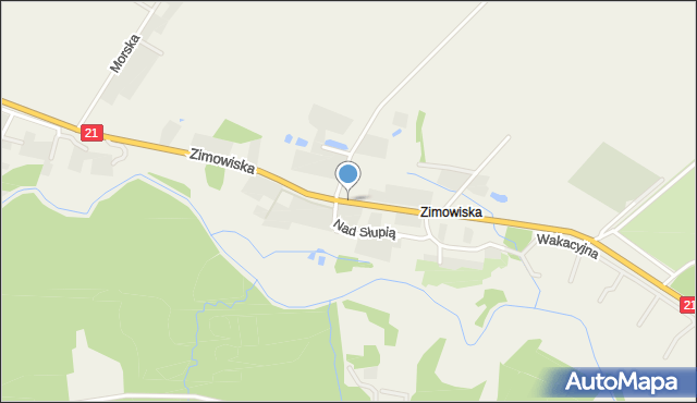 Zimowiska, Zimowiska, mapa Zimowiska