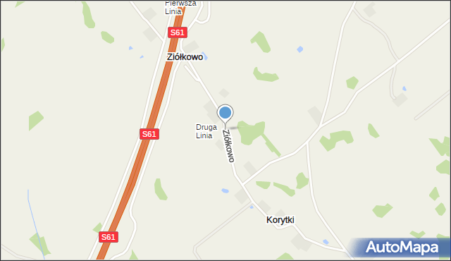 Ziółkowo gmina Raczki, Ziółkowo, mapa Ziółkowo gmina Raczki