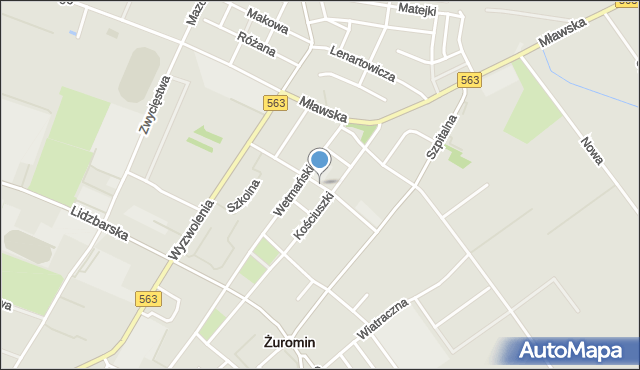 Żuromin, Zielony Rynek, mapa Żuromin