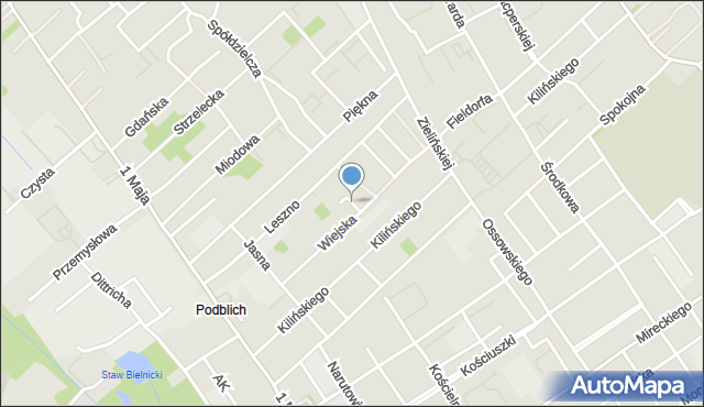 Żyrardów, Zielony Zaułek, mapa Żyrardów