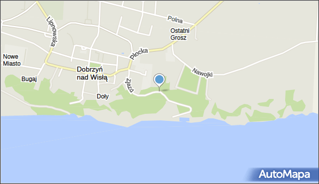 Dobrzyń nad Wisłą, Zjazd, mapa Dobrzyń nad Wisłą