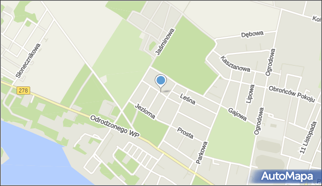 Sława powiat wschowski, Zjednoczenia, mapa Sława powiat wschowski