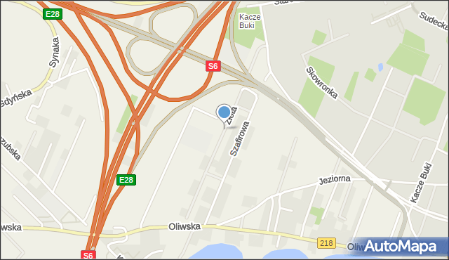 Chwaszczyno, Złota, mapa Chwaszczyno