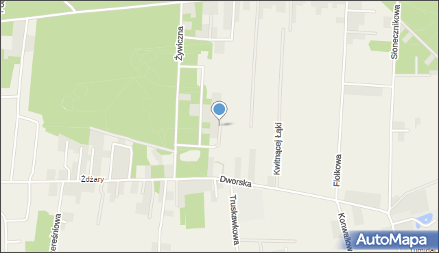 Ostrów gmina Łask, Złotej Jesieni, mapa Ostrów gmina Łask